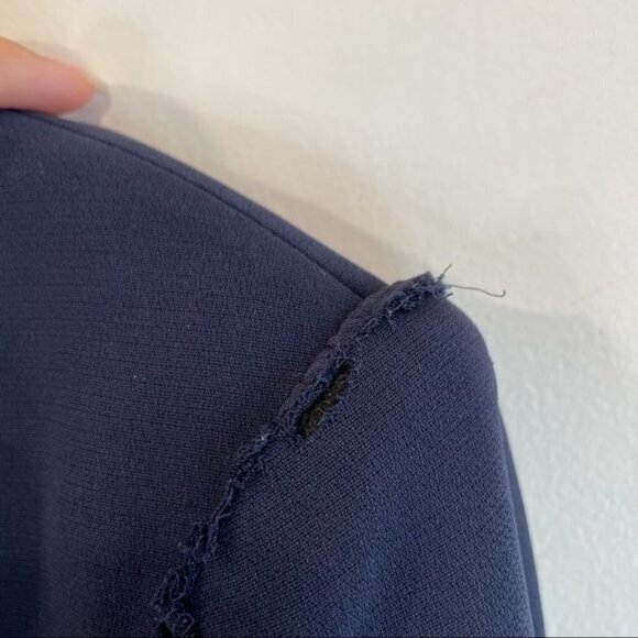 Cinq à Sept Kit Single Breasted Blazer Jacket Navy Blue Size 4 - Picture 6 of 12